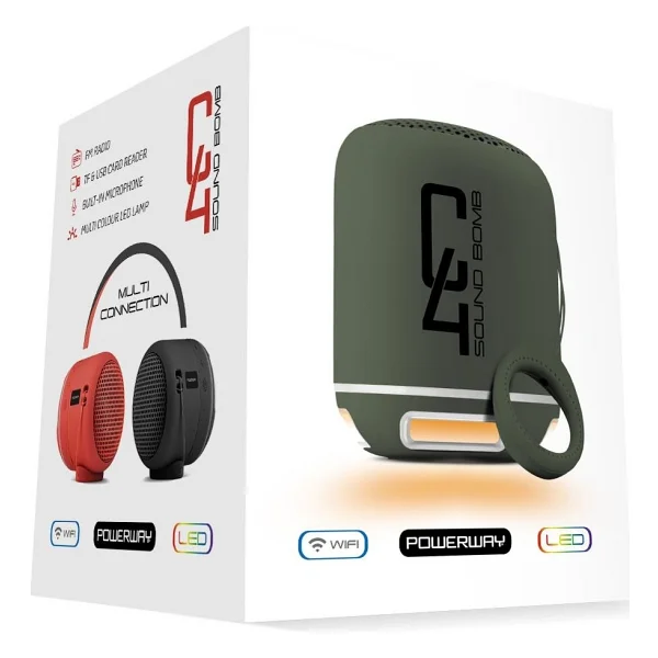 Powerway C4 5w Bluetooth Hoparlör Yeşil - Görsel 5