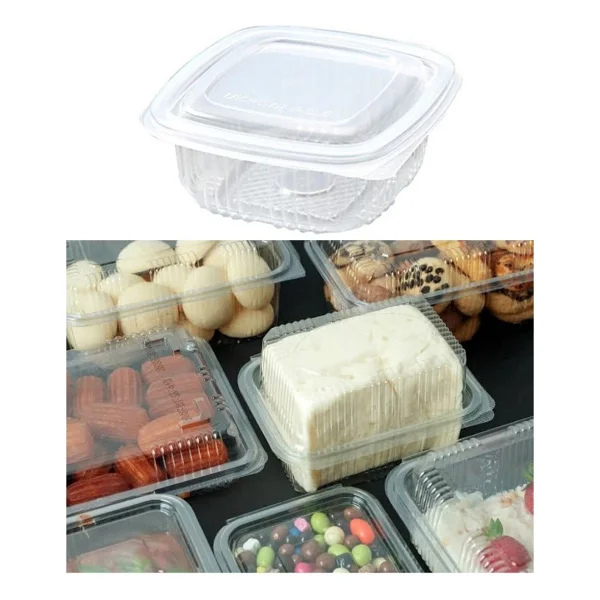 Kalbi Ticaret Plastik Saklama Kabı 250 Gr 50 Adet Plastik Kapaklı Kase Sızdırmaz Kap Şeffaf Kullan At Kase - Görsel 4