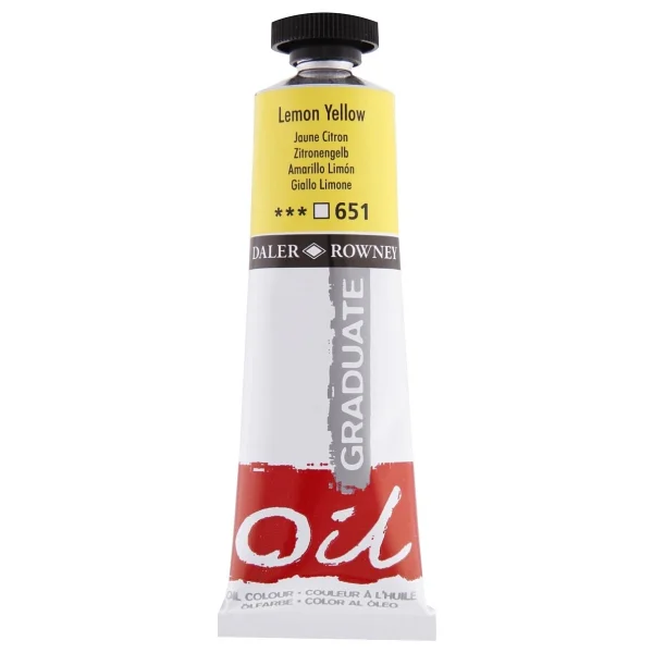 Daler-Rowney Graduate 38 Ml Yağlı Boya N:651 Lemon Yellow - Görsel 2