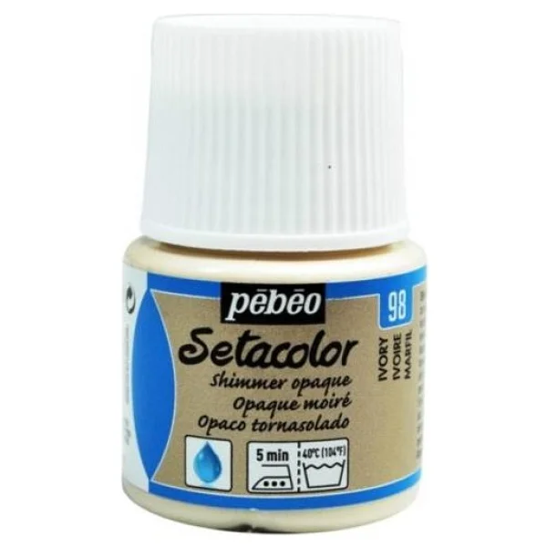 Pebeo Setacolor Shimmer (Pırıltılı) Opak Kumaş Boyası 98 Ivory 45 Ml - Görsel 2