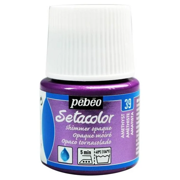 Pebeo Shimmer (Pırıltılı) Opak Kumaş Boyası 39 Amethyst 45 Ml - Görsel 2