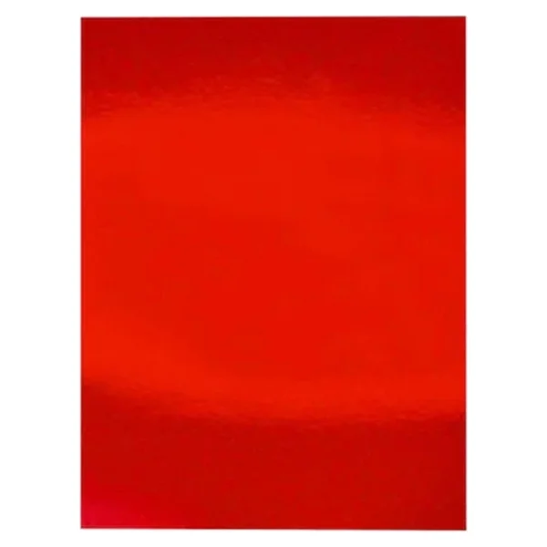 Bigpoint Metalik Renkli Karton 50x70cm Kırmızı 10'lu Poşet - Görsel 2