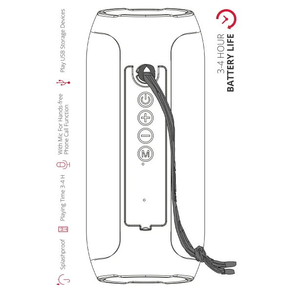 Powerway Wrx01 Bluetooth Hoparlör Mavi - Görsel 2