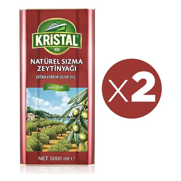 Kristal Dolgun Güçlü Natürel Sızma Zeytinyağı 5 Lt 2'li - Görsel 2