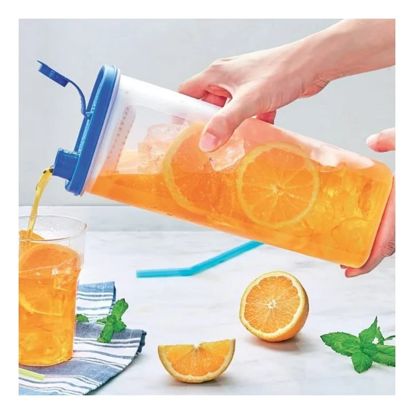 Tupperware Çok Amaçlı Sürahi 2 Lt Süzgeçli Mavi - Görsel 4