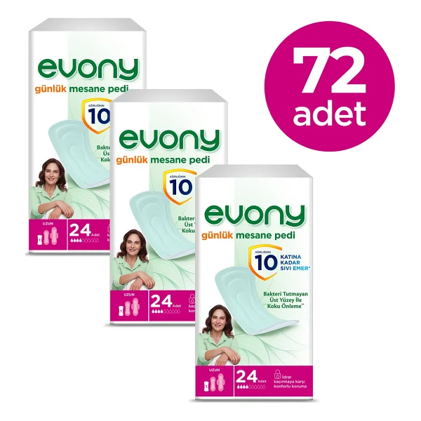 Evony Uzun 24'lü 3 Adet Günlük Mesane Pedi - Görsel 2