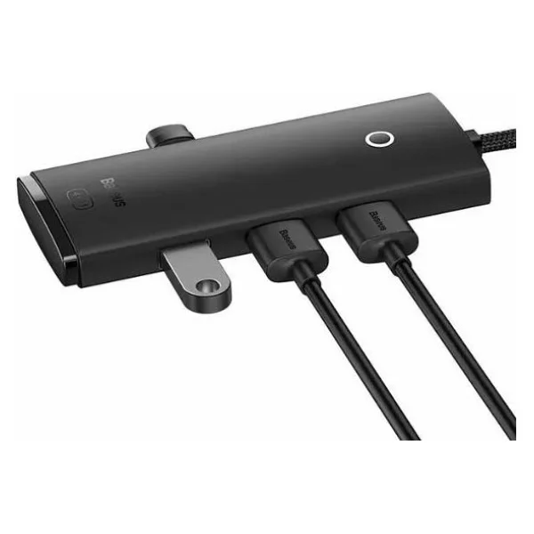 Baseus 0.25cm 5gbps Veri Aktarım 4 Portlu Type-C To USB 3.0 Dönüştürücü Çevirici Hub Tak Çalıştır - Siyah - Görsel 6