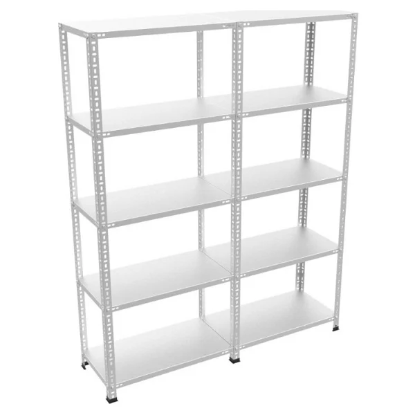 Rafburada 5 Katlı Duble Galvaniz Çelik Raf - Depo, Arşiv, Kiler, Dosya, Market Rafı - 43 X 120 X 200 Cm - Görsel 7