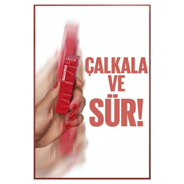 Maybelline New York Super Stay Vinyl Ink Parlak 110 Awestruck Likit Ruj - Görsel 5