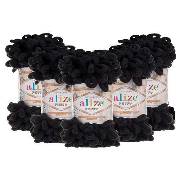 Alize Puffy El Örgü Ipi 597 Tarçın 5'li Paket - Görsel 8