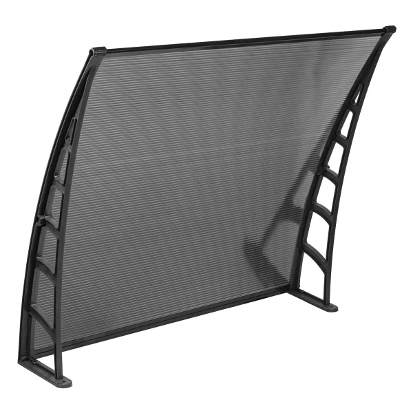 Gardenplast Cosmos Kapı Pencere Üstü Pratik Sundurma 105x120 - Siyah - Görsel 4