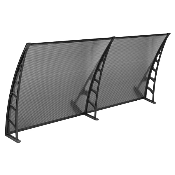 Gardenplast Cosmos Kapı Pencere Üstü Pratik Sundurma 105x240 - Siyah - Görsel 3