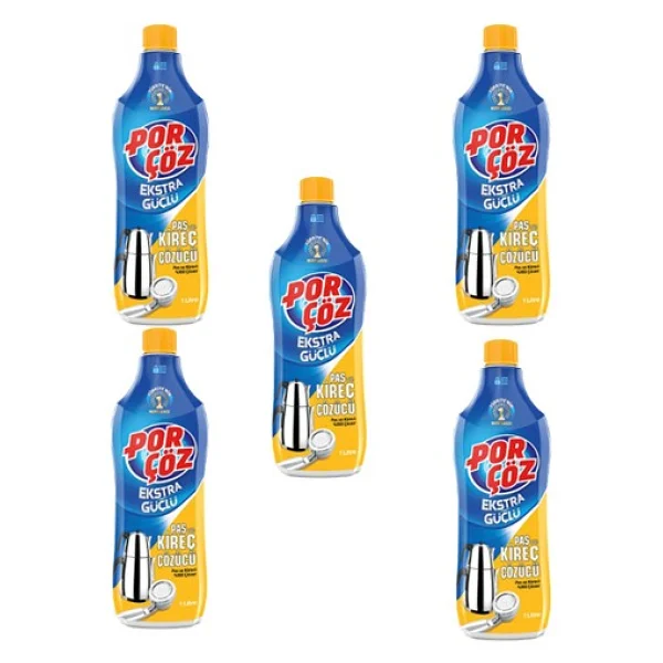 Porçöz Ekstra Güçlü Pas Ve Kireç Çözücü 1 Lt 6'lı - Görsel 7