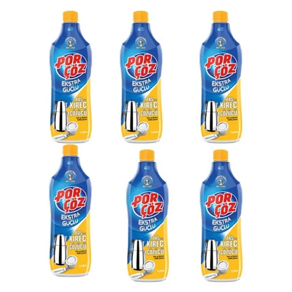 Porçöz Ekstra Güçlü Pas Ve Kireç Çözücü 1 Lt 6'lı - Görsel 4