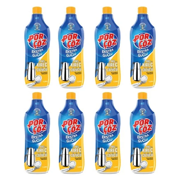 Porçöz Ekstra Güçlü Pas Ve Kireç Çözücü 1 Lt 6'lı - Görsel 5