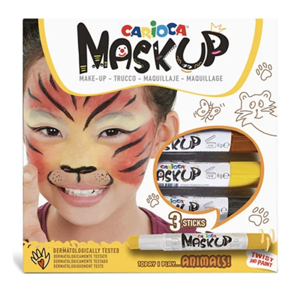 Carioca Mask Up Hayvanlar 3 Renk Yüz Boyası - Görsel 5
