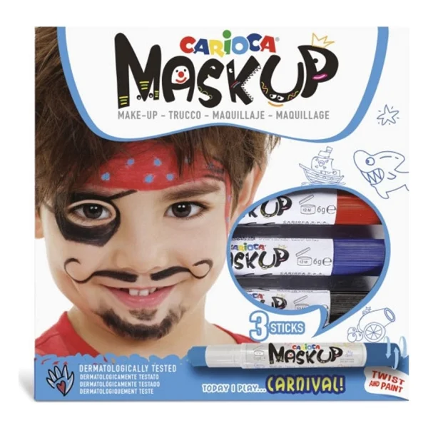 Carioca Mask Up Karnaval 3 Renk Yüz Boyası - Görsel 4