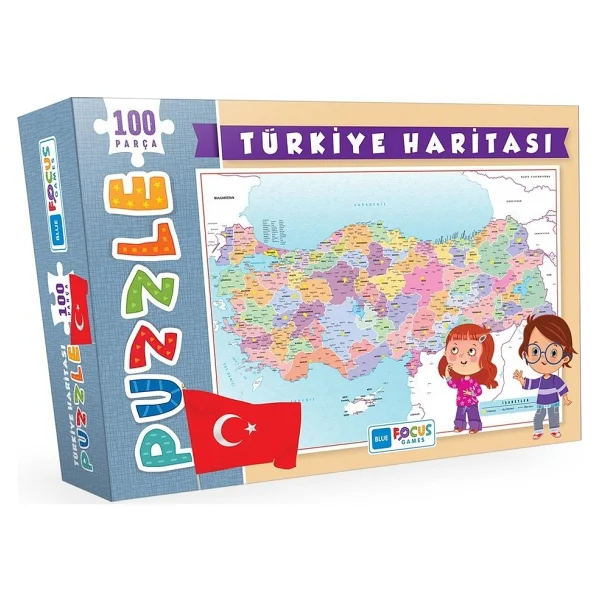 Blue Focus Türkiye Haritası 100 Parça Puzzle Bf237 - Görsel 2