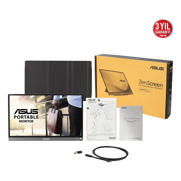 Asus ZenScreen MB16ACE 15.6" 5 ms Full HD IPS 60 Hz Taşınabilir Monitör - Görsel 5