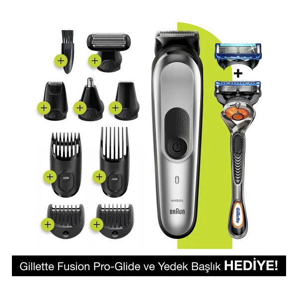 Braun Mgk7220 + Gillette Fusion5 Proglide 10'u 1 Arada Erkek Bakım Seti - Görsel 9