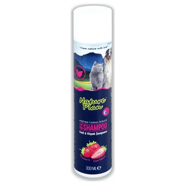 Nature Plan Çilek Kokulu 300 Ml Köpek Şampuanı, Kedi Şampuanı - Görsel 2