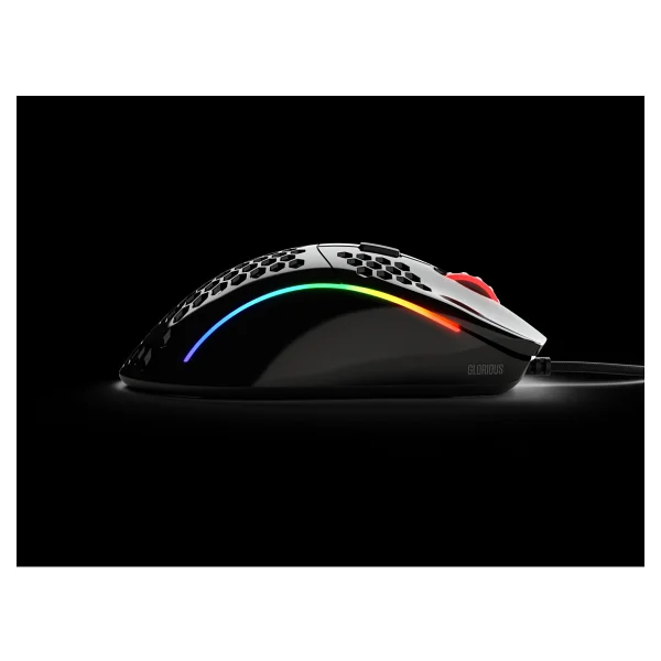 Glorious Model D Gd-Gblack Parlak Siyah RGB Ergonomik Optik Kablolu Oyuncu Mouse - Görsel 3