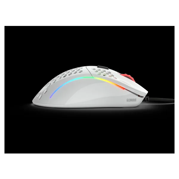 Glorious Model D Gd-Gwhıte Parlak Beyaz RGB Ergonomik Optik Kablolu Oyuncu Mouse - Görsel 3