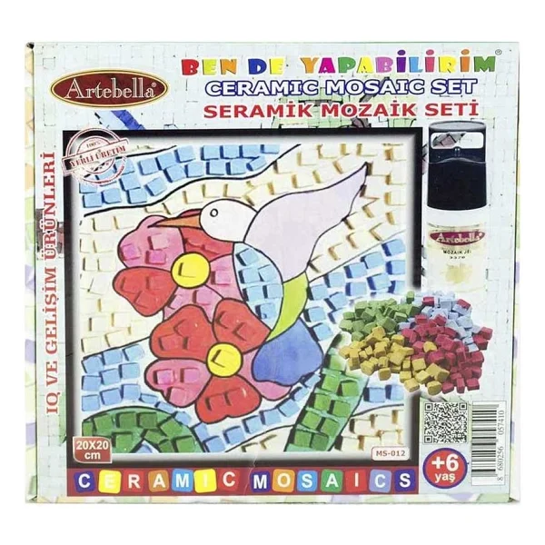 Artebella Bende Yapabilirim Seramik Mozaik Seti Kuş Ve Çiçekler Ms-12 - Görsel 6