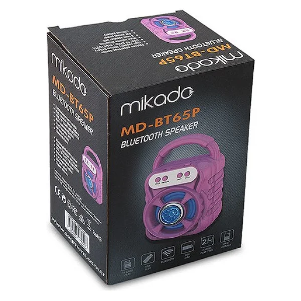 Mikado MD-BT65 800 mAh USB TF FM Destekli Taşınabilir Bluetooth Hoparlör - Görsel 3
