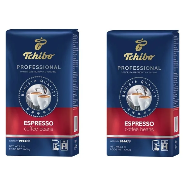 Tchibo Professional Espresso Çekirdek Kahve 1000 Gr - 2 Adet Koyu Kavrulmuş Aromalı Güney Amerika Ve Asya Menşeli - 2 Kg - Görsel 2