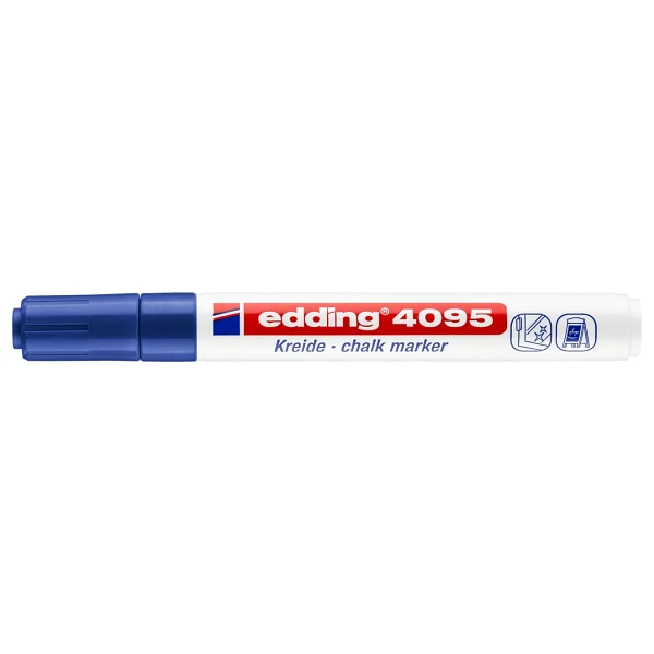 Edding 4095 Tahta Ve Cam İçin 2-3 Mm Yuvarlak Uç Likit Tebeşir Kalemi Siyah - Görsel 9