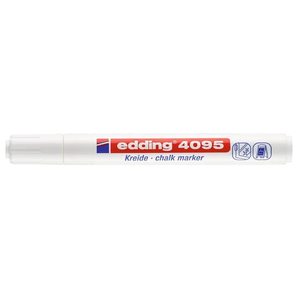 Edding 4095 Tahta Ve Cam İçin 2-3 Mm Yuvarlak Uç Likit Tebeşir Kalemi Siyah - Görsel 10