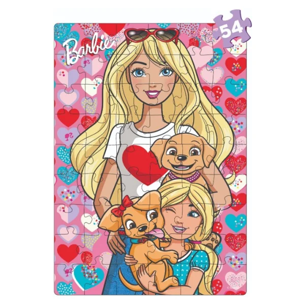 Diytoy Barbie Süper Renkli 2 İn 1 54+70 Parça Puzzle 1542 - Görsel 3