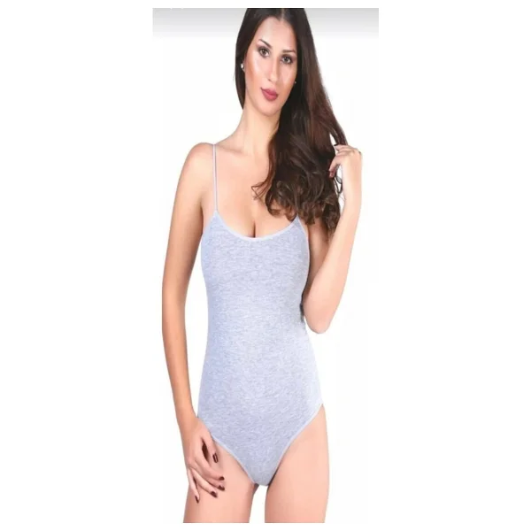 Tutku 0148 Bayan Ip Askılı Çıtçıtlı Body 6 Adet - M - Gri - Görsel 2