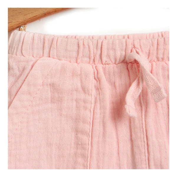 Hellobaby Hellobaby Basic Kız Bebek Cepli Pantolon Kız Bebek - 4 Yaş - Açık Pembe - Görsel 3
