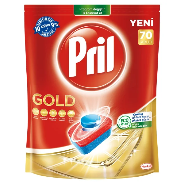 Pril Gold Bulaşık Makinesi Tableti 70'li - Görsel 8