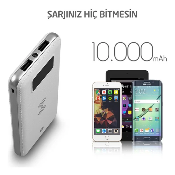 S-Link Ip-G10w Siyah 10000 mAh Kablosuz Powerbank - Görsel 8