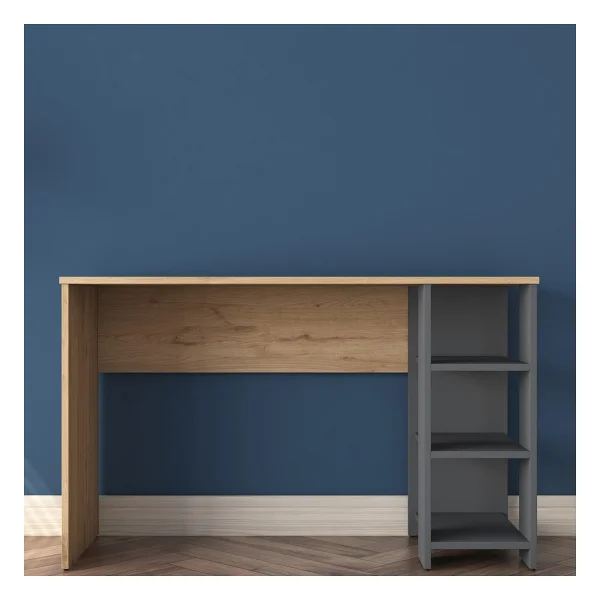 Rani Ha108 Raflı Çalışma Ofis Bilgisayar Masası Antrasit - Sepet Ceviz - 120 X 45 Cm - Ceviz - Antrasit - Görsel 5