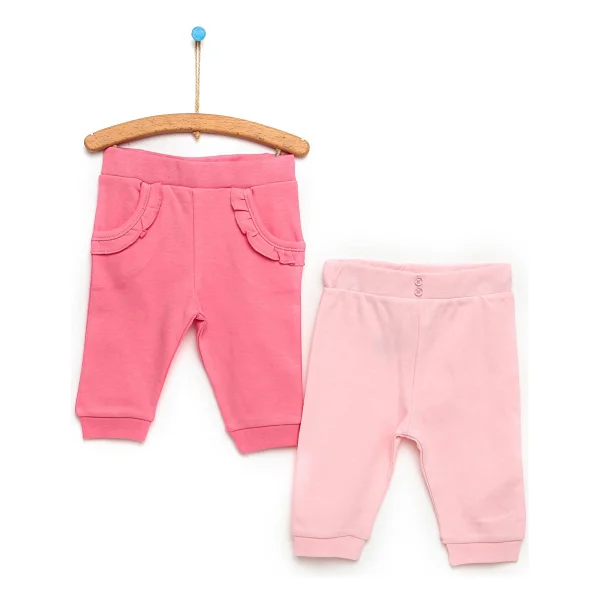 Hellobaby Basic Kız Bebek Fırfırlı Cepli 2'li Patiksiz Alt - 3 Yaş - Açık Yeşil - Görsel 6