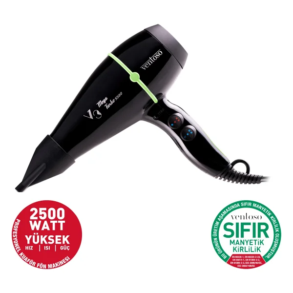 Ventoso V3 Mega Turbo 5500 Verde 2500 W Saç Kurutma Makinesi - Görsel 2