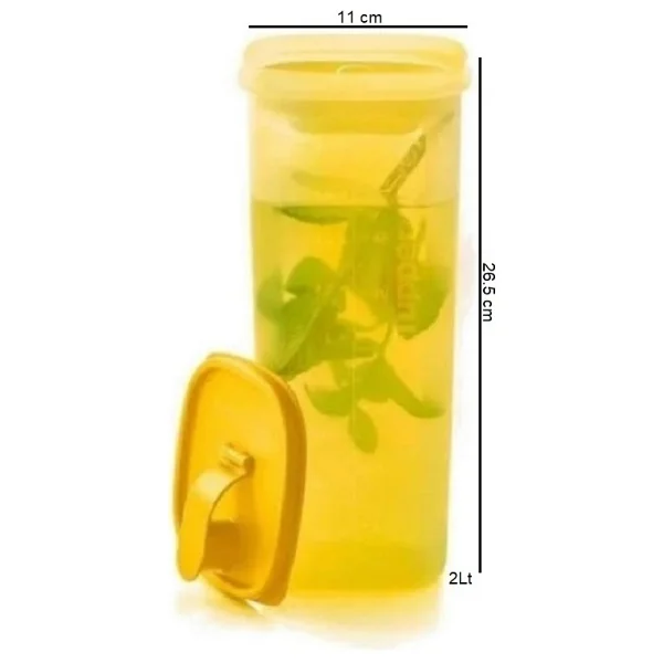 Tupperware Çok Amaçlı Sürahi 2 Lt Sarı Gıda Saklama Kavanozu - Görsel 3