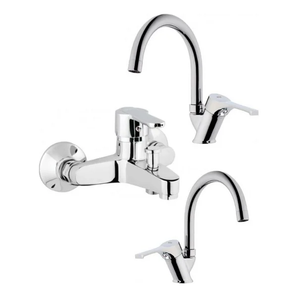Penta Lavabo, Eviye, Banyo Bataryası Opus Serisi ( U Boru ) Dönüşüm Yapı 323330 - Krom - Görsel 4