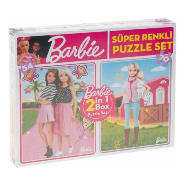 Diytoy Barbie Süper Renkli Puzzle Set 2li
