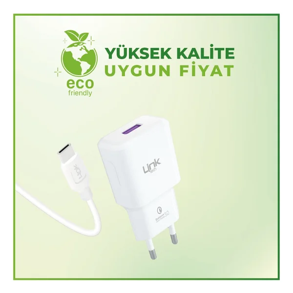Linktech T443e 18 W Type-C Kablolu Hızlı Şarj Aleti - Görsel 4
