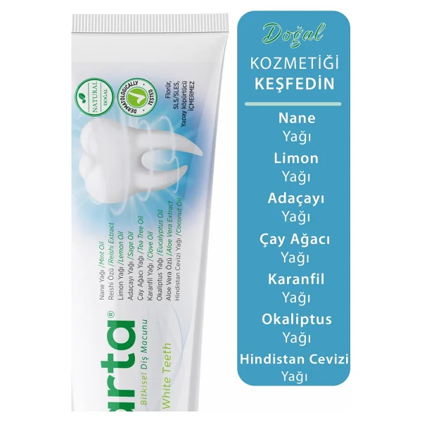Agarta Doğal Bitki Özlü Tam Koruma Beyazlatıcı 100 Ml 3 Adet Florürsüz Diş Macunu - Görsel 3
