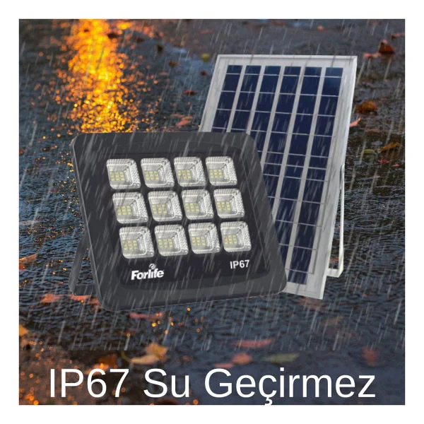 Forlife 120 Watt Güneş Enerjili Solar Projektör - Beyaz - Görsel 4