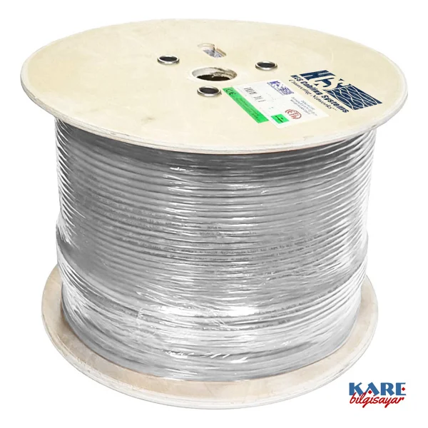 Hcs U/Utp Cat6 Lsoh Grı 500m Makara 23awg 4x2x23# - Görsel 2