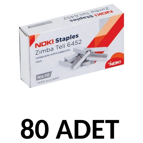Noki 80 Adet Küçük Boy Zımba Teli No:10 Cu 1000'li