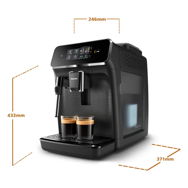 Philips Lattego Tam Otomatik Espresso Makinesi Mat Siyah 2200 Serisi -Aquaclean Filtre, Özel Süt Köpürtücü, Sezgisel Dokunmatik Ekran, Yüksek Su Kapasitesi Ve Çift Bardak Özelliği- Onerous Hediyeli - Görsel 8