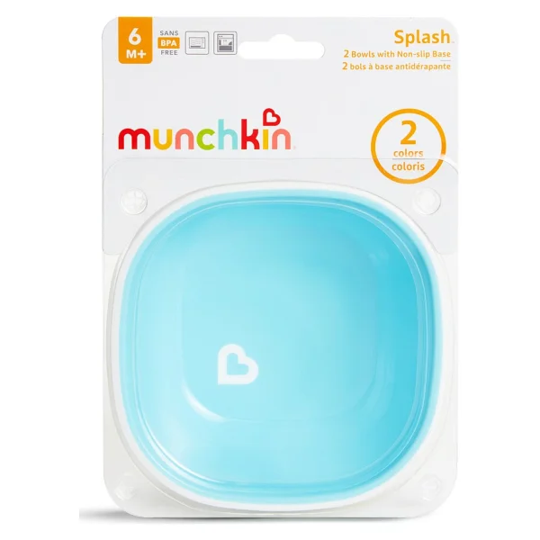 Munchkin 2'li Sıçramayı Engeleyen Kase 6ay+ Mavi-Yeşil - Görsel 9
